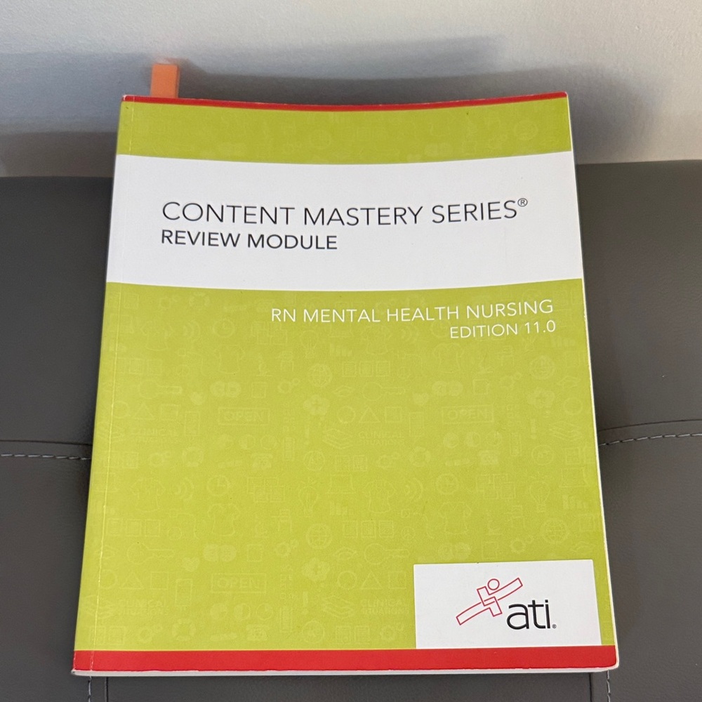 ATI Content Mastery Series RN Mental Health Nursing Review Module - Green